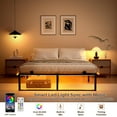 thumbnail image 4 of Homieasy Metal Bed Frame with Charging Station and LED Lights, 14 Inch Queen Size Platform Bed Frame with Non-Slip Mattress Gaskets, Sturdy Steel Slats, No Box Spring Needed, Easy Assembly, 4 of 8