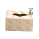thumbnail image 5 of Dispensador de servilletas de cerámica para caja de pañuelos, contenedor para pañuelos faciales Blanco, 5 of 9