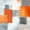 Orange, variant on Erosebridal Ombre Grid Zipper Twin Comforter Sets with Fitted Sheet and 2 Pillowcases, Geometric Oil Painting Zipper Bedding Set, Orange Gray, Reversible