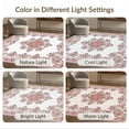 thumbnail image 7 of ODIKA 8'x10' Washable Area Rug Rosebud Ribbon Border Shack Dainty Clusters Pink Delicate Refined for Living Room, Under Sectional, Family , Durable, Non-Slip, 7 of 7