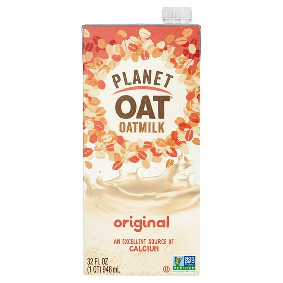 Planet Oat Original Oatmilk, NON GMO, 32 fl oz, Shelf Stable, Cardboard Box