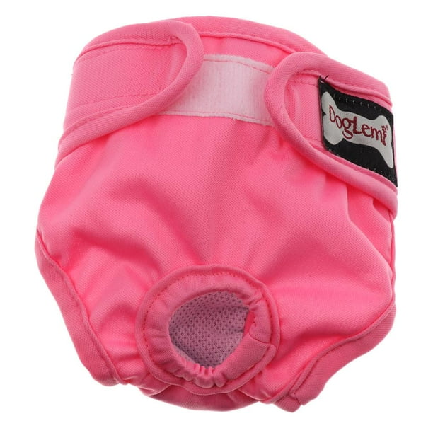 Pañales sanitarios fisiológicos de algodón para perras y cachorros Rosa xs