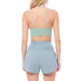 thumbnail image 5 of Made by Olivia Women's Solid Knit Ribbed Seamless Double Strap Triangle Brami Crop Tank Top, 5 of 6
