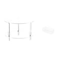 thumbnail image 1 of Mesita De Noche Compacta De Acrílico Para Sala De Estar, Fácil De Armar, Mesa Auxiliar Transparente, Mueble Para El Hogar, Baño O Bar., 1 of 8