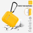 thumbnail image 2 of Coffea Protective Silicone Case with Keychain for AirPods 1 & 2 (Front LED Not Visible) (Orange), 2 of 7