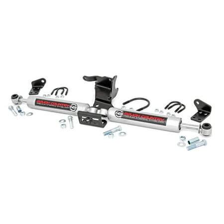 - Rough Country N3 Dual Steering Stabilizer (fits) 2018-2019 Jeep Wrangler JL & Wrangler 4DR JL - 87304