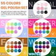 thumbnail image 2 of Set de esmaltes de uñas en gel VANREESA, 60 unidades, 55 colores, con base y capa superior, 2 of 9