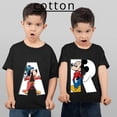 thumbnail image 2 of Camiseta de algodón con combinación de letras y nombre personalizado de Disney para niños, camiseta de manga corta con fuente ABCDE de Mickey Mouse, 2 of 5
