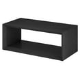 thumbnail image 3 of HomeRoots 521020 18 x 48 x 23.38 in. Black Manufactured Wood Rectangular Coffee Table with Shelf, 3 of 5