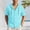 Sky Blue, variant on WIZUTIZ Mens Cotton Linen Hoodies Short Sleeve Button Lightweight Shirt Summer Casual Beach Vacation Hoodie Top