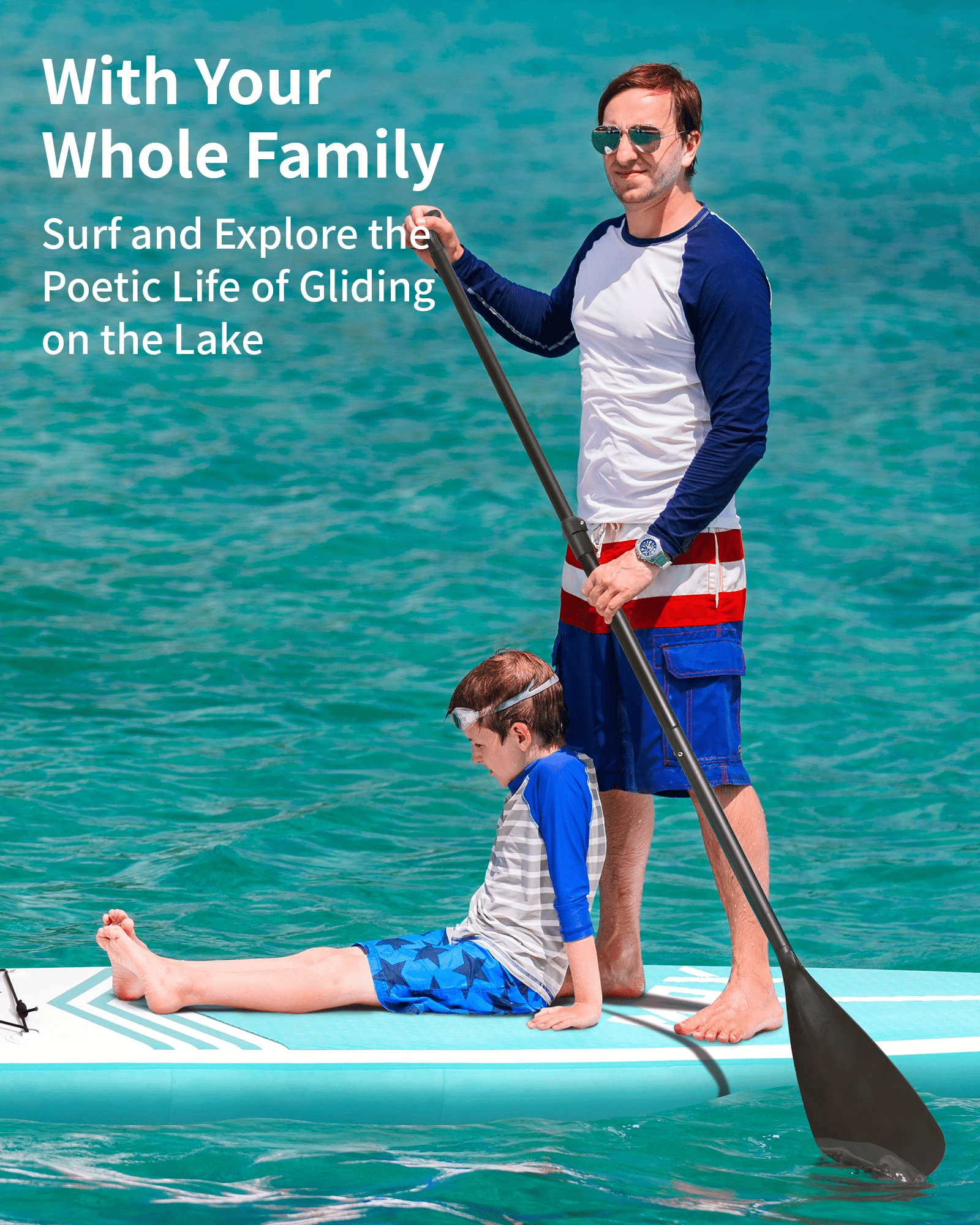 MaxKare Inflatable Stand Up Paddle Board SUP Inflatable Paddle Board with Paddleboard Accessories Triple Action Pump - 1