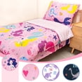thumbnail image 1 of Beavtaens Juego de Cama para Niños Pequeños de 4 Piezas, Juego de Sábanas para Bebé Transpirable y Suave, Incluye Edredón Acolchado, Sábana Plana, Sábana Ajustable y Funda de Almohada para Niñas (Mer, 1 of 7