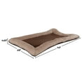 thumbnail image 2 of PETMAKER 43x29-Inch Sherpa Dog Bed with Water-Resistant Neck Bolster (Tan), 2 of 8