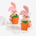 thumbnail image 4 of 20 Pack Easter Bunny Carrot Treat Boxes, 3D Rabbit Candy Favor Boxes for Cookies Chocolate Easter Egg Hunt Spring Party Gift Box Decoration, 5.91x0.54 Inch, 4 of 9
