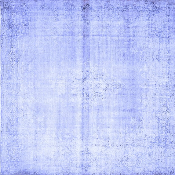 Ahgly Company Indoor Square Persian Blue Traditional Area Rugs, 3' Square