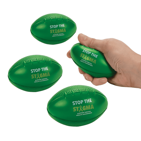 Mental Health Football Stress Balls - Party Favors - 12 Pieces