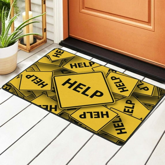 ZICANCN Area Rugs Doormat , Traffic Signs Facecloth Non-Slip Floor Mat Rug for Living Room Kitchen Sink Area Indoor Outdoor Entrance 36"x24"