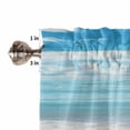 thumbnail image 4 of Summer Beach Valances for Windows Farmhouse Kitchen Curtains Valances Rod Pocket Valance Curtains for Kitchen Windows Ocean Waves Coastal Blue Window Valances for Bathroom Bedroom 60"x18", 4 of 6
