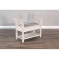 thumbnail image 4 of Sunny Designs 28" Farmhouse Wood Accent Bench with Storage in Marble White, 4 of 8
