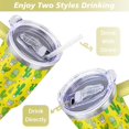 thumbnail image 5 of 40oz Cute Mini Cactus Theme Stainless Steel Flip Straw Tumbler Spill Proof Travel Cup Double Wall Vacuum Insulated Coffee Mug with Top Handle, 5 of 6