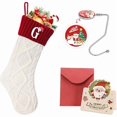 thumbnail image 1 of wonima44 Initial Christmas Stockings, 18’’ Large Embroidered Monogram Knit Christmas Stocking,Xmas Stocking for Kids, Holiday and Family Stocking for Fireplace or Party Decoration White-Red Letter G, 1 of 1