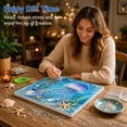 thumbnail image 6 of Ocean Theme Pearl Art DIY Kit, Special Shape Pearl Art Kit, Diamond Pearl Art Kit, DIY Pearl Painting Craft Kit for Adults Beginners, Ocean Wall Decor, 6 of 7