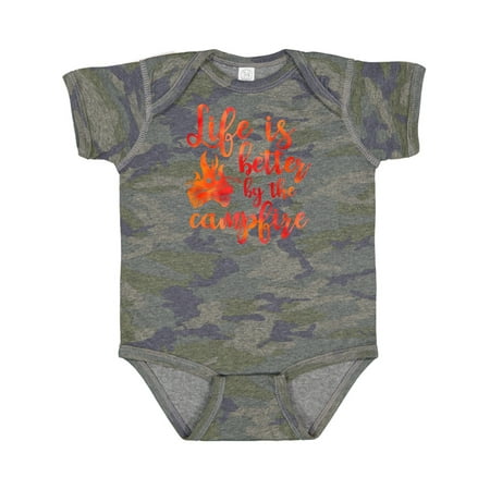 

Inktastic Life s Better Campfire Gift Baby Girl Bodysuit