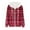 Red, variant on BEFOKA Womens Classic Casual Hooded Denim Jacket Fleece Plaid Print Long Sleeve Coats Trendy Loose Shacket Fall Winter Trucker Coats Going Out Tops for Women Jean Jacket Sweatshirt