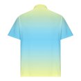thumbnail image 5 of Black Tshirts Men Playeras Para Hombres Men's Casual Gradient Color Tees Summer Button-up T-Shirt for Men Short Sleeve Lapel Tops, 5 of 6