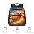 thumbnail image 6 of Jeiento Rugby Preschool Backpack for Toddler, American Flag 13.5 Inch Kids School Backpack for Boys 2-5, Lightweight Bookbag with 2 Front Zipper Pockets, 6 of 7