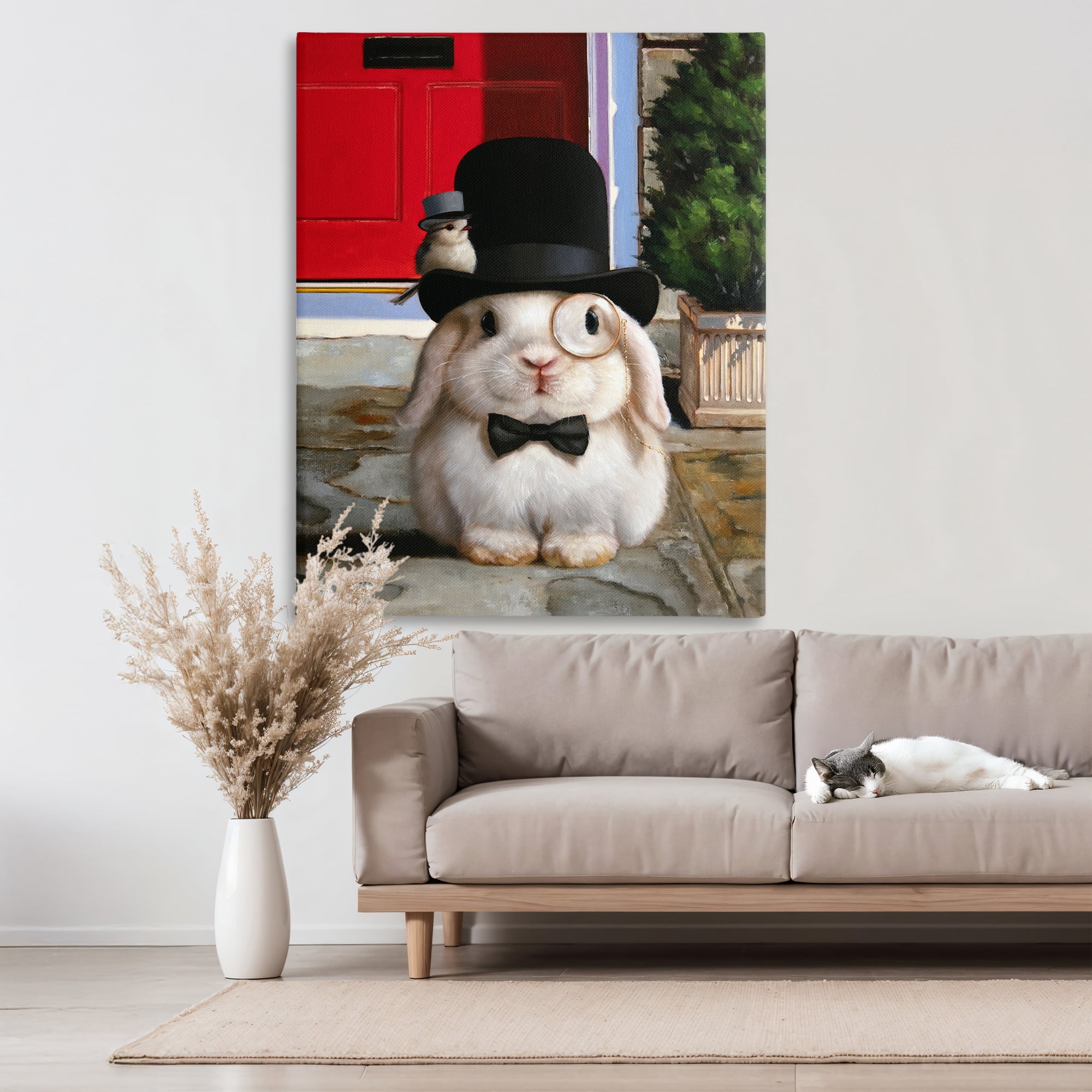 Stupell Industries Lord Bunbury Rabbit Canvas Wall Art, design by Lucia Heffernan