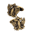 thumbnail image 1 of Gemelos vintage con águila bicéfala de latón envejecido para hombre, 1 of 2