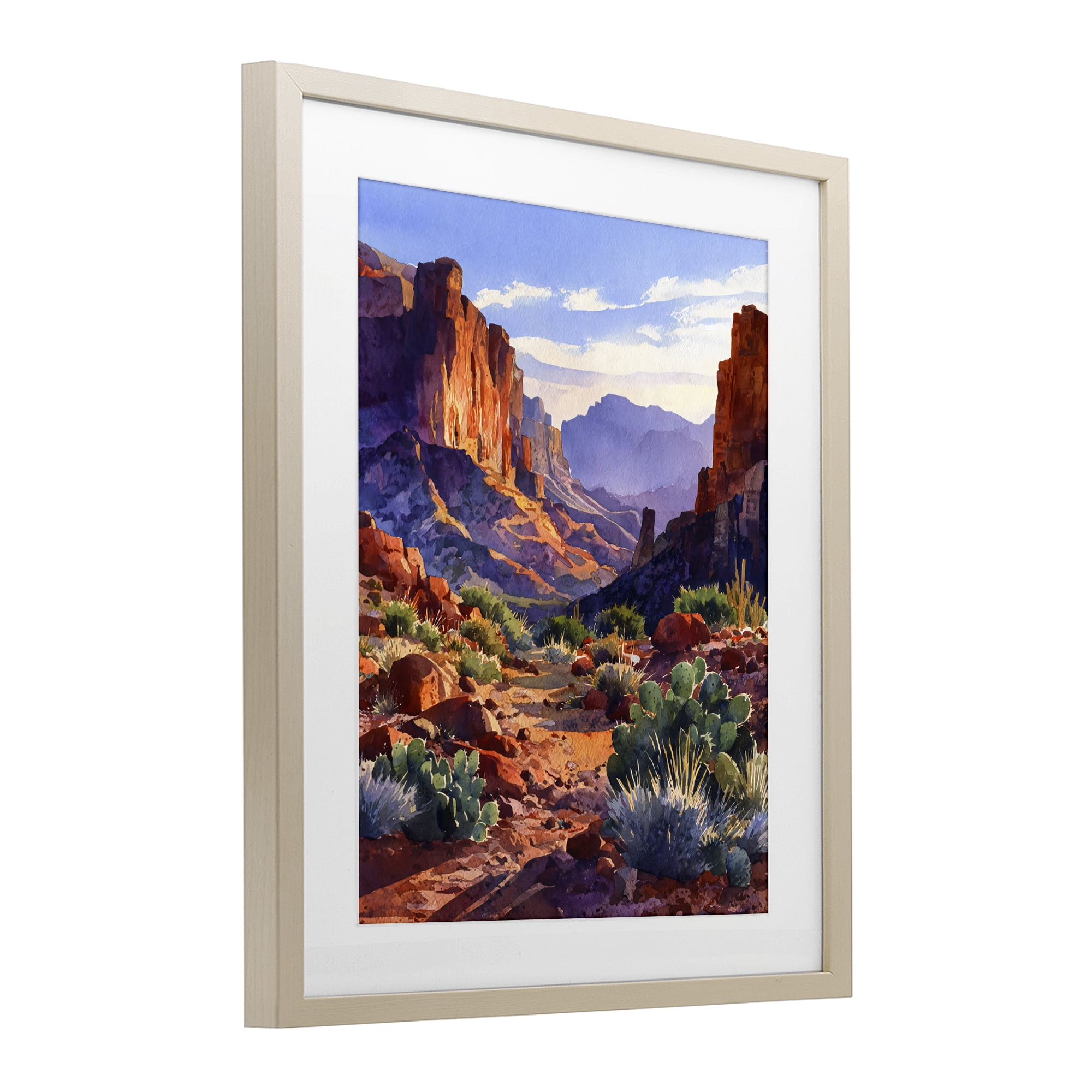 Stupell Industries Western Colors Earthy Desert Birch Framed Print Under Glass, design by Franklyn Gregory