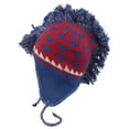thumbnail image 2 of Top Headwear Peruvian Chullo Hat - Hearts - Red/Navy, 2 of 3