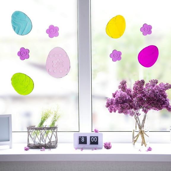 Northlight 8-Piece Easter Egg Spring Gel Window Clings