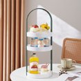 thumbnail image 2 of 3-Tier Vanity Cosmetic Organizer Shelf - Multi-Layer Storage Rack for Makeup, Skincare, Jewelry & Accessories, Sturdy Plastic Countertop Display, 2 of 9