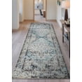 thumbnail image 2 of Bloom Rugs Washable Non-Slip 7 ft Runner - Beige / Blue Traditional Oriental Runner for Entryway, Hallway, Bathroom, and Kitchen - Exact size: 2.5' x 7', 2 of 10