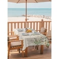 thumbnail image 2 of Outdoor Tablecloths with Umbrella Hole & Zipper, Watercolor Floral Rectangle Tablecloth 52x70 Inch, Spring Leaves Flowers Botanical Beige Waterproof Table Cloth, Patio/Pool/Picnic Table Covers, 2 of 8
