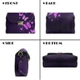 thumbnail image 5 of Pzuqiu Purple Butterfly Crossbody Leather Bags for Women Exquisite Lightness Quilted Leather Mini Crossbody Purse with Chain Strap Soft Casual Vintage Compact Gifts for Women, 5 of 7