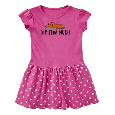 

Inktastic Napping Dis Tew Much Daschund Weiner Dog Brown Gift Toddler Girl Dress