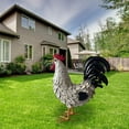 thumbnail image 5 of DAMAI Metal Rooster Yard Art Statue - 16 In Outdoor Chicken Statue Decoration For Patio Lawn Garden, 3D Rooster Garden Statues, Chicken Yard Art Sculpture Outdoor Figurines, Metal Chicken Decor, 5 of 7