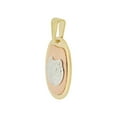 thumbnail image 2 of 14k Tricolor Gold, Infant Baptism Christening Religious Pendant Oval Medal 14mm with 18" Dainty Neck Chain, 2 of 7