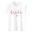 thumbnail image 4 of Fgnfyis Mode Femme pour Hauts Décontractés Manches Courtes Col Rond T-Shirt Imprimé Ample Hauts Femme Blanc TTG, 4 of 4