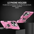 thumbnail image 2 of Allytechgroup for iPhone 16 Pro Max Case with Stand, [Built-in Kickstand] Support Magnetic Car Phone Mount Military Grade Drop Protection Rugged Heavy Duty Durable Cover Case for Women Men, Pink, 2 of 10
