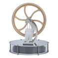 thumbnail image 2 of Stirling Engine Motor Model, Low Temperature Mini Electricity Generator Stainless Steel Heat Education Toy Gift For Kids, 2 of 6