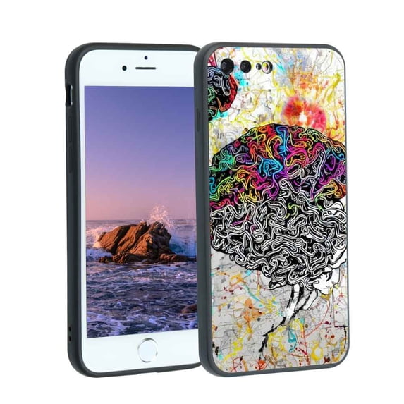 Compatible with iPhone 7 Plus Phone Case, Brain-27 Case Men Women, Flexible Silicone Shockproof Case for iPhone 7 Plus