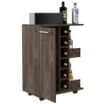 thumbnail image 2 of Bar Cart For Primary Living Space, 6 , 2 Shelves & Lockable Engineered Wood Cart, Fashionable Style, 2 of 6