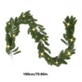 thumbnail image 3 of Indoor Christmas Decorations Norfolk Pine Garland Christmas with Light,Winter Artificial Greenery Garland Table Mantle Stairs Fireplace Wall Decor Outdoor Indoor Porch Home Decorations, 3 of 6
