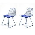 thumbnail image 2 of Modern Geometric Metal Dining Chair with Faux Leather Seat Pad, Set of 2, 2 of 10