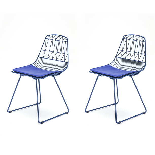 Modern Geometric Metal Dining Chair, Modern Dining Chair Seat Pads